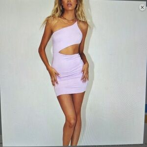 Princess Polly Mia Asymmetrical Mini Dress Lilac